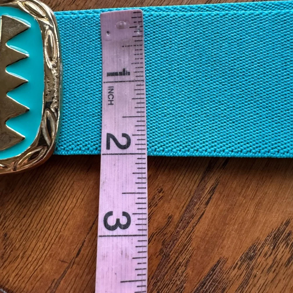 Vintage Omega Teal Stretchy‎ Belt